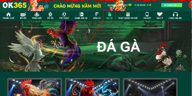 Tham gia đá gà OK365 rất đơn giản