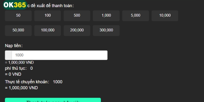 Nhập chính xác số tiền và nội dung giao dịch